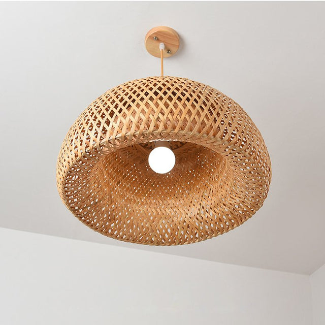 Rattan Cocoon Pendant Light