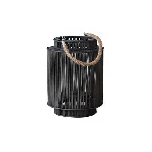 Lea Floor Lantern - Small - Chocolate - 11.8" x 8.6" / 30cm x 22cm - Level Decor