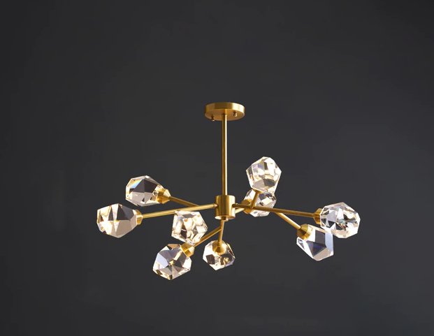 Cyrus Chandelier - A - 9 Lights - 31.5" x 17.7" / 80cm x 45cm - 45W / Warm Light - Level Decor