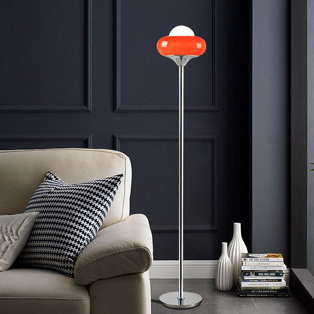 Cosette Floor Lamp - Orange / Warm White / 11" x 61" / 28cm x 155cm - Level Decor