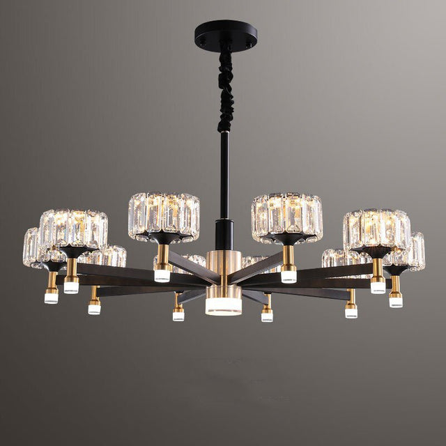 Georg Chandelier - Circular - 10 Lights -36.2" x 14.9" - 92cm x 38cm - 120W / Color Adjustable (With Remote) - Level Decor