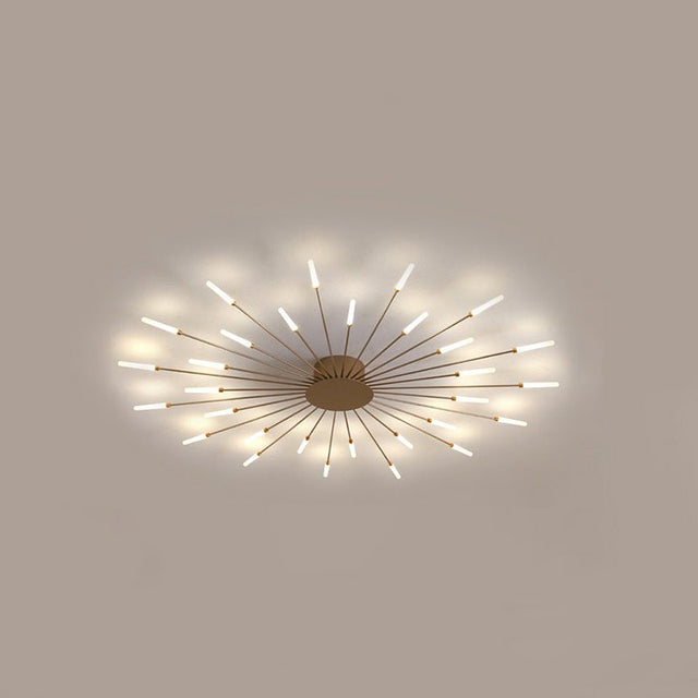 Pinnacle Chandelier - 30 Heads - Gold - 50.4" x 2.8" / 128cm x 7cm - 60W - Level Decor