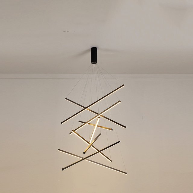 Isidore Chandelier - 9 Heads - Black - 47.2" / 120cm - 130W / Warm White (3000K) - Level Decor