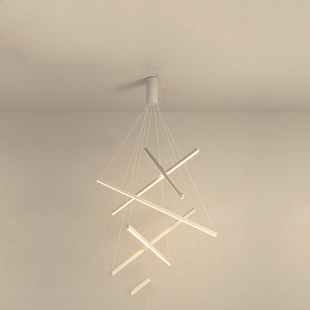 Isidore Chandelier - 5 Heads - White - 31.5" / 80cm - 60W / Warm White (3000K) - Level Decor