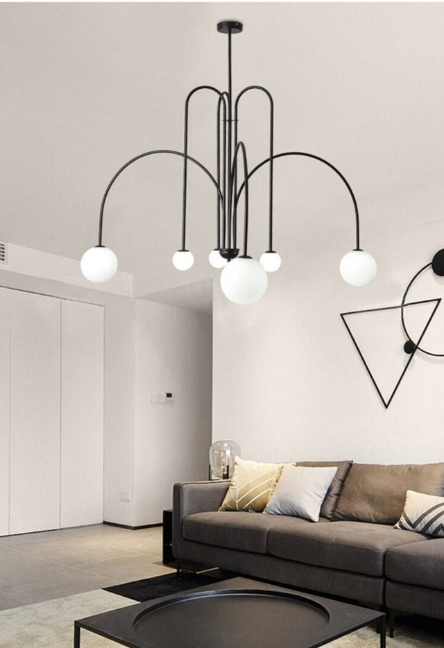 Amelia Chandelier - Black - Small - 27.6" / 70cm - 12W - Level Decor