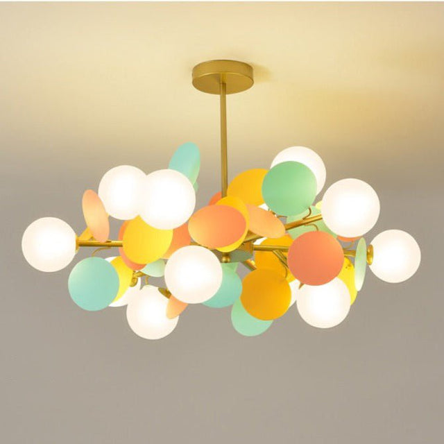 Mila Chandelier - 12 Heads - Colorful - 29.5" x 11.8" / 75cm x 30cm / Warm White 3000K - Level Decor