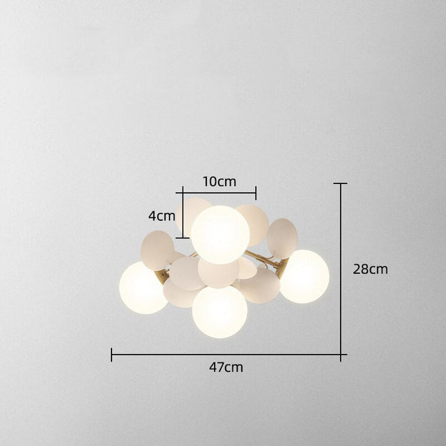 Mila Chandelier - 4 Head - White - 18" x 11" / 47cm x 28cm / Warm White 3000K - Level Decor