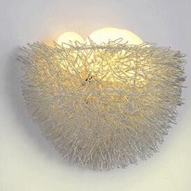 Pavo Wall Lamp - 2 Silver Eggs - 10.6" x 6.7" / 27cm x 17cm / Warm White - Level Decor
