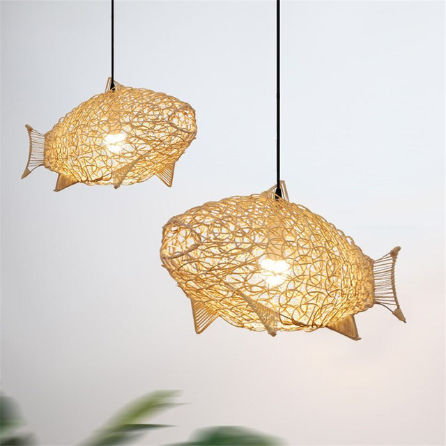 Pisces Pendant Light - White Light / 25.6" x 9.8" x 13.8" / 65cm x 25cm x 35cm - Level Decor