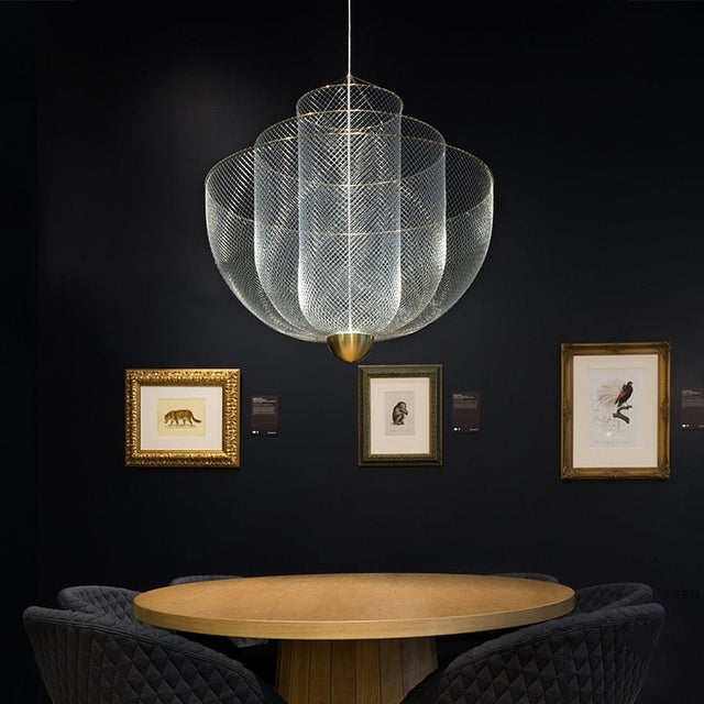 Seraphina Mesh Chandelier - Silver / 10W - 17.7″ x 19.3" / 45cm x 49cm - Level Decor