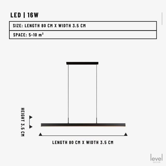 Orust Minimalist Nordic Chandelier - long 80cmTwo-color - Level Decor