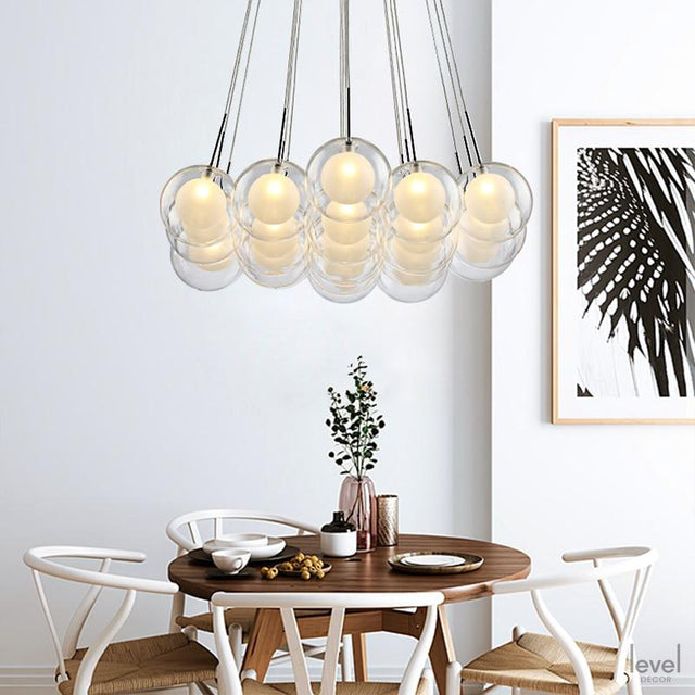 FΓ₯rΓΆ Nordic Glass Ball LED Chandelier - Level Decor