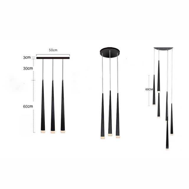 Nordic LED Chandelier Long Downlight - Level Decor