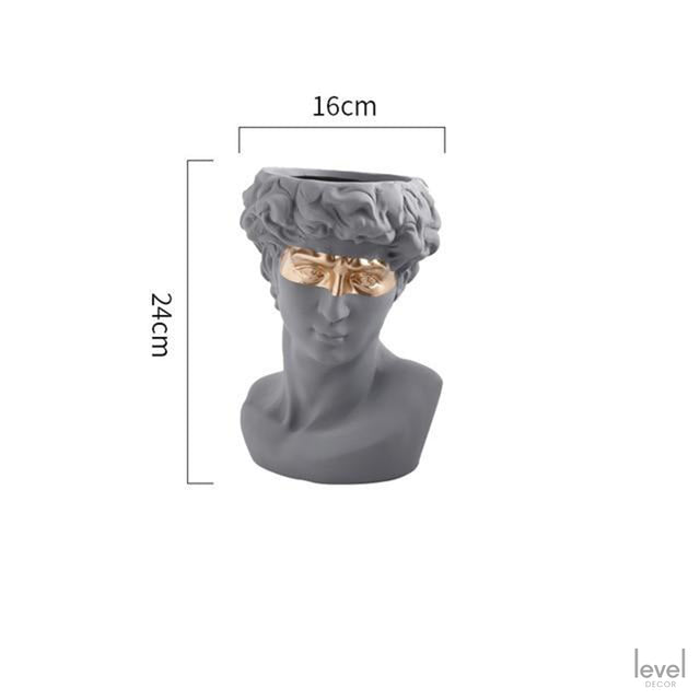 Flower Pot David Resin Statues Vase - Level Decor