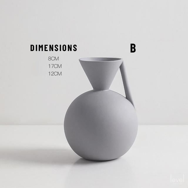Minimalist Nordic Ceramic Vase - B - Level Decor