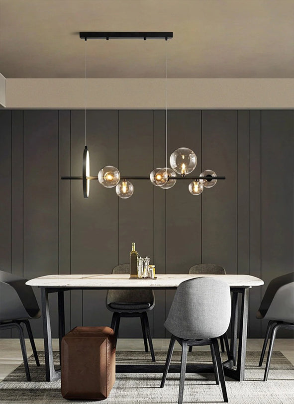 Modern LED Glass Ball Chandelier Lamp - Level Decor