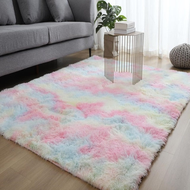 Motley Plush Soft Fluffy Rug - Motley Colorful / 200x250cm - Level Decor