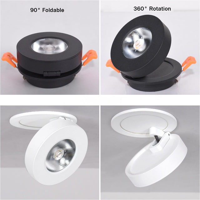 Slim Foldable LED Recessed Downlight - Level Decor