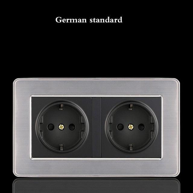 LED Stainless Steel 1-4 G, 1 & 2 Way Switch - 146GR socket - Level Decor