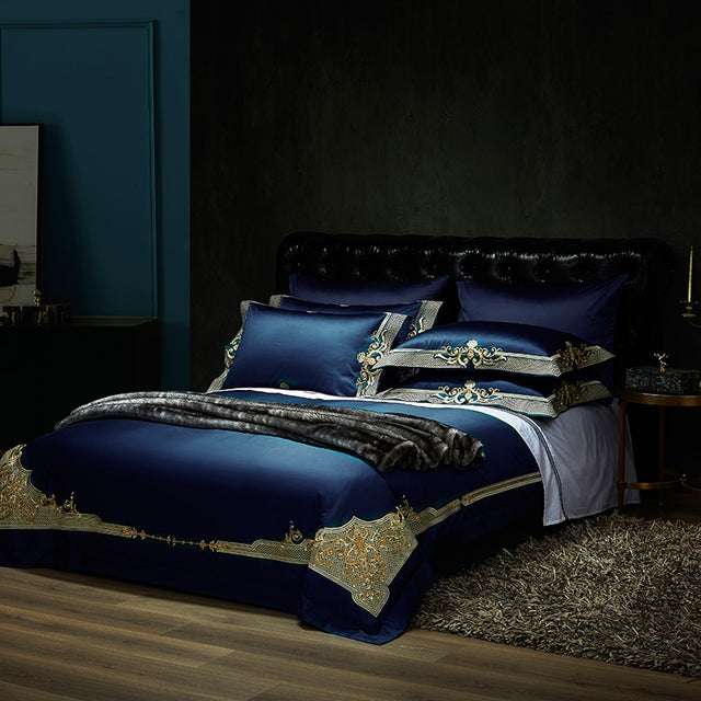Royal Sansa Egyptian Cotton Duvet Cover Set - Level Decor