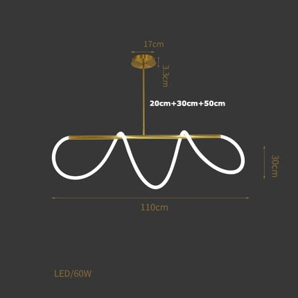 Golden White Suspension Light