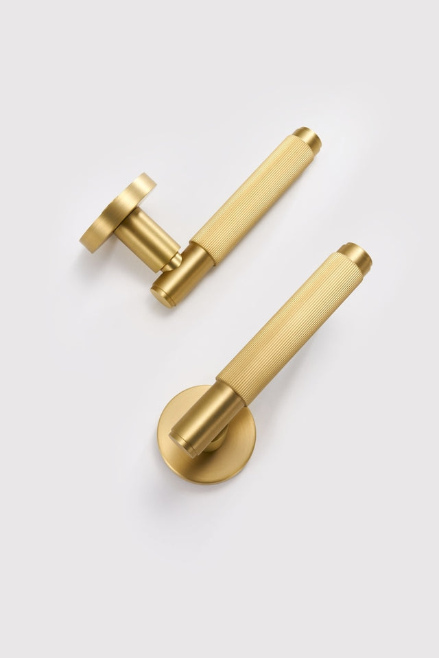 Modern Brass Door Lock Set - Level Decor