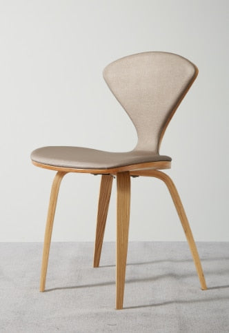 Wooden Retro Style Dining Chair - With soft seat - Level Decor