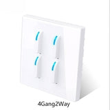 Nina Glass Panel LED Reset Button Switch - 1-4 Gang, 2 Way, 86x86mm