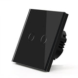 Hiroshi Black Glass EU Socket with USB Ports - Single, Double, Triple Outlets