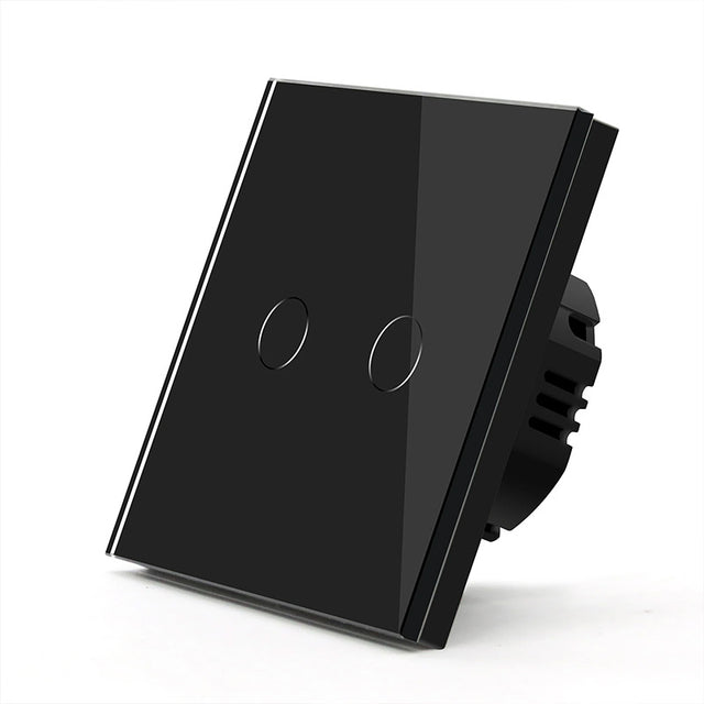 Hiroshi Black Glass EU Socket with USB Ports - Single, Double, Triple Outlets