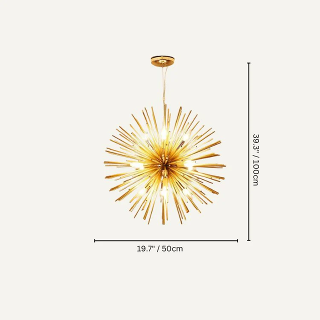 Dahlia Chandelier - 9 Lights - 19.7" / 50cm - 108W - Level Decor