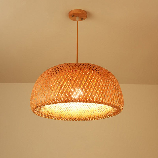 Rattan Cocoon Pendant Light