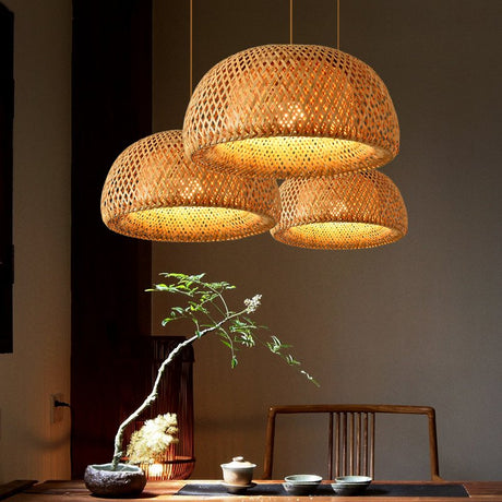 Rattan Cocoon Pendant Light