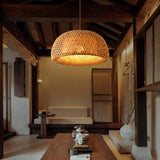 Rattan Cocoon Pendant Light