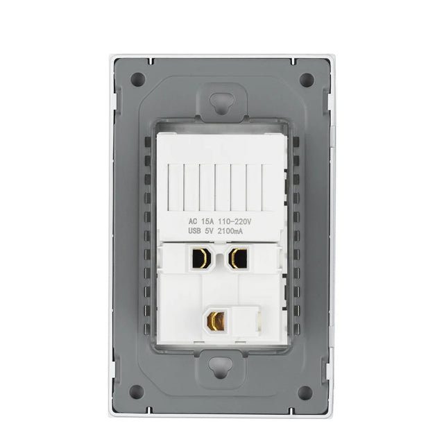 Elsa US Standard Wall Socket with USB Type-C Charging Port - 118x72mm