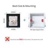 Rene Black Glass Push Button Switch with LED Indicator - 1-4 Gang, 1-2 Way