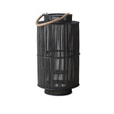 Lea Floor Lantern - Large - Chocolate - 19.6" x 11" / 50cm x 28cm - Level Decor