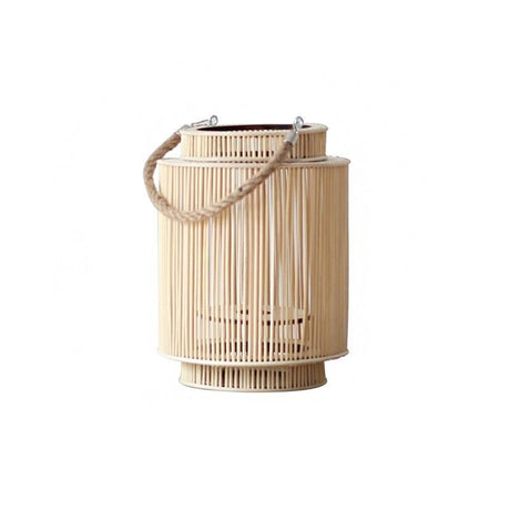 Lea Floor Lantern - Small - Light Brown - 11.8" x 8.6" / 30cm x 22cm - Level Decor