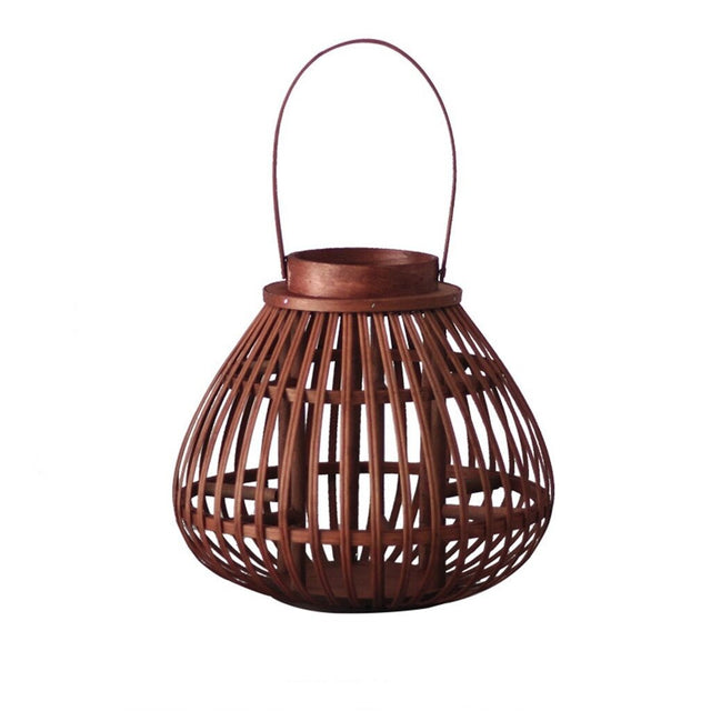 Alkaios Floor Lantern - B - Brown - 12.9" x 16.1" / 33cm x 41cm - Level Decor