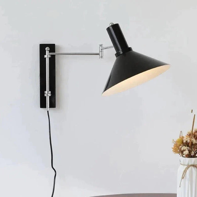 Adam Wall Lamp - Black - Plug in Electricity - Level Decor