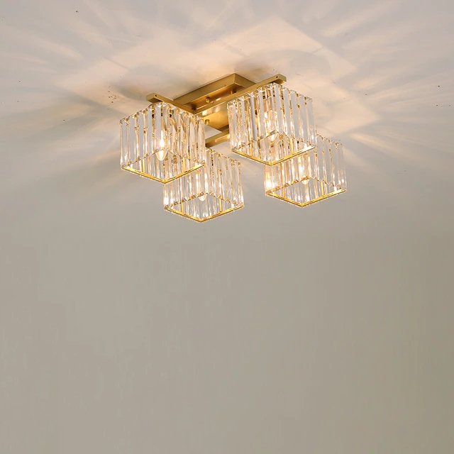 Adelina Ceiling Light - Gold / 4 Lights - 19.7" x 7.9" / 50cm x 20cm - 48W - Level Decor