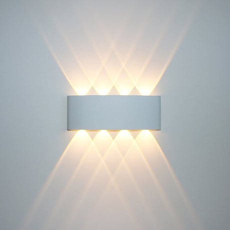 Erlöschen Wall Lamp - White - 8.6" x 3.1" x 1.6" / 21.9cm x 8cm x 4cm - 8W / Warm White (2700-3500K) - Level Decor