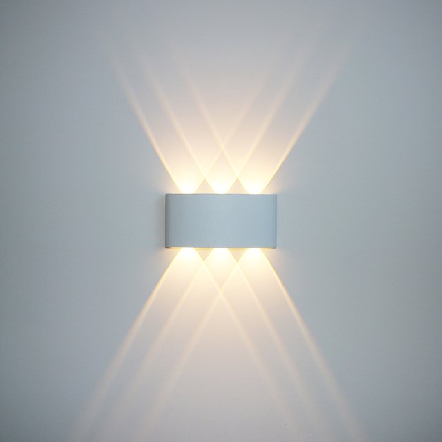 Erlöschen Wall Lamp - White - 6.6" x 3.1" x 1.6" / 16.8cm x 8cm x 4cm - 6W / Warm White (2700-3500K) - Level Decor