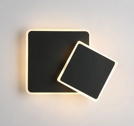 Alba Wall Lamp - 6.6" x 6.6" / 17cm x 17cm - White - 14W / Cool white no remote - Level Decor