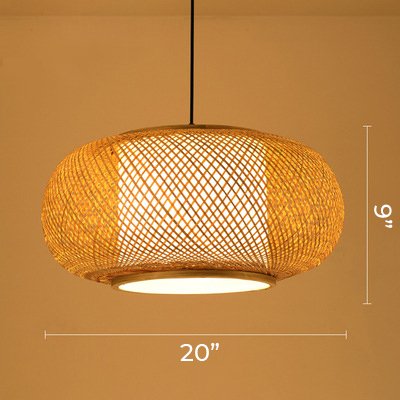 Equilibrium Rattan Pendant Light - 20" / 51cm - Level Decor