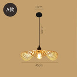 Bambus Chandelier Rattan Lamp - A - 17.7" / 45cm - Level Decor