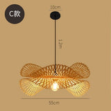 Bambus Chandelier Rattan Lamp - C - 21.7" / 55cm - Level Decor