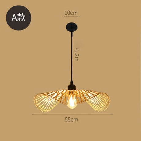 Bambus Chandelier Rattan Lamp - A - 21.7" / 55cm - Level Decor