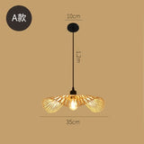 Bambus Chandelier Rattan Lamp - A - 13.7" / 35cm - Level Decor