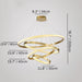 Luminara Round Chandelier - 4 Ring: 78.7" 11.8" x 15.7" x 23.6" x 31.4" / 200 x 30 x 40 x 60 x 80cm / 180W / Warm White 3000K - Level Decor